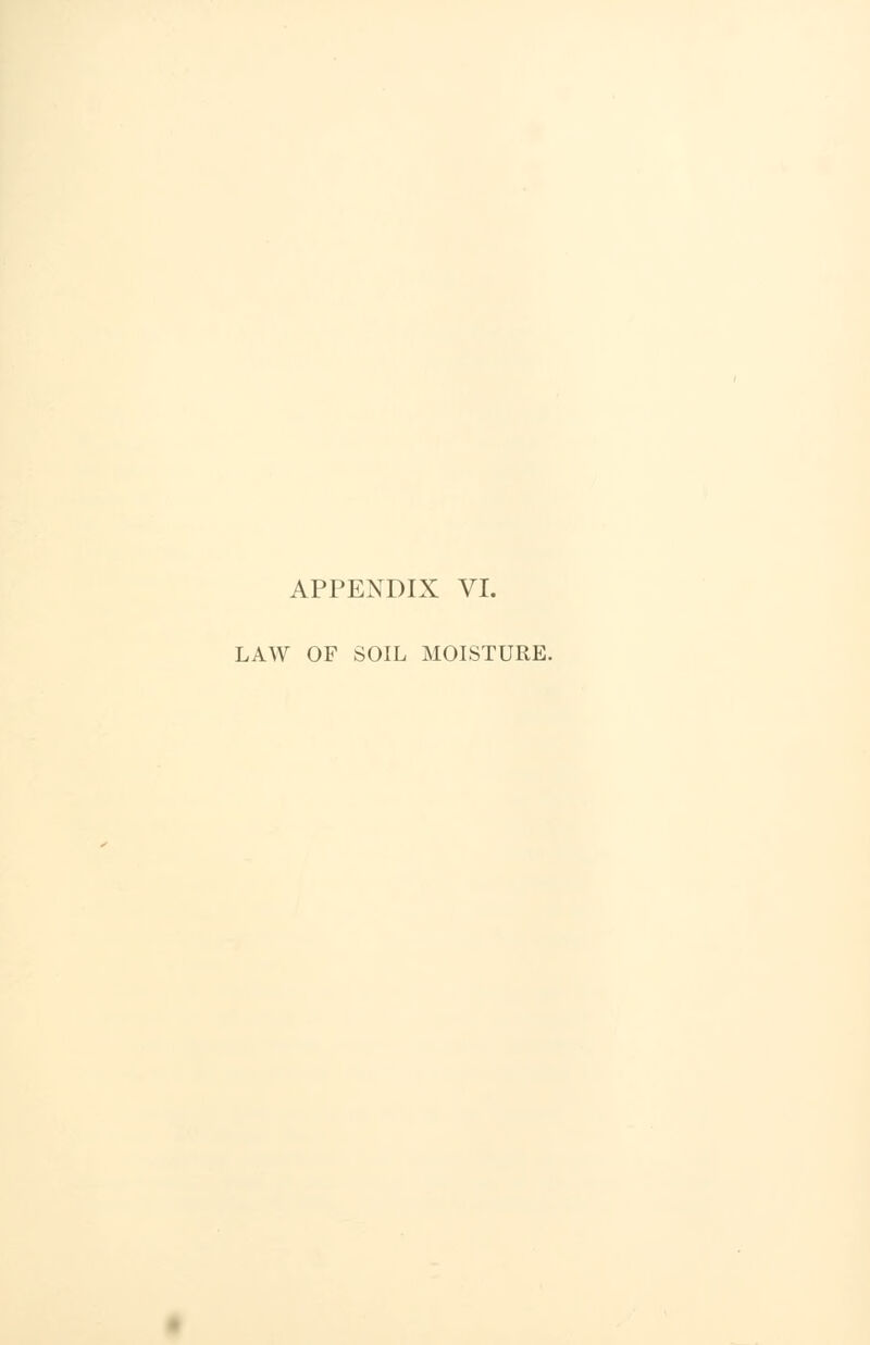 LAW OF SOIL MOISTURE.