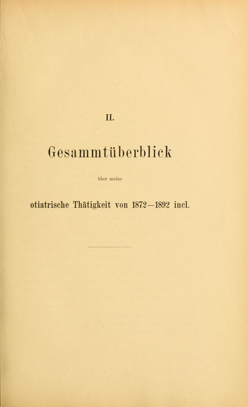 Gesammtüberblick über meine otiatrische TMtigkeit von 1872—1892 incl.