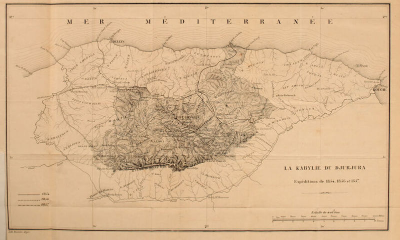 m i: h M E I) I T I-: K K A N E 1 LA KABYLIE DU D.IIK.I I l>'A pêditioiia .1.- 1854, I85C el 1857