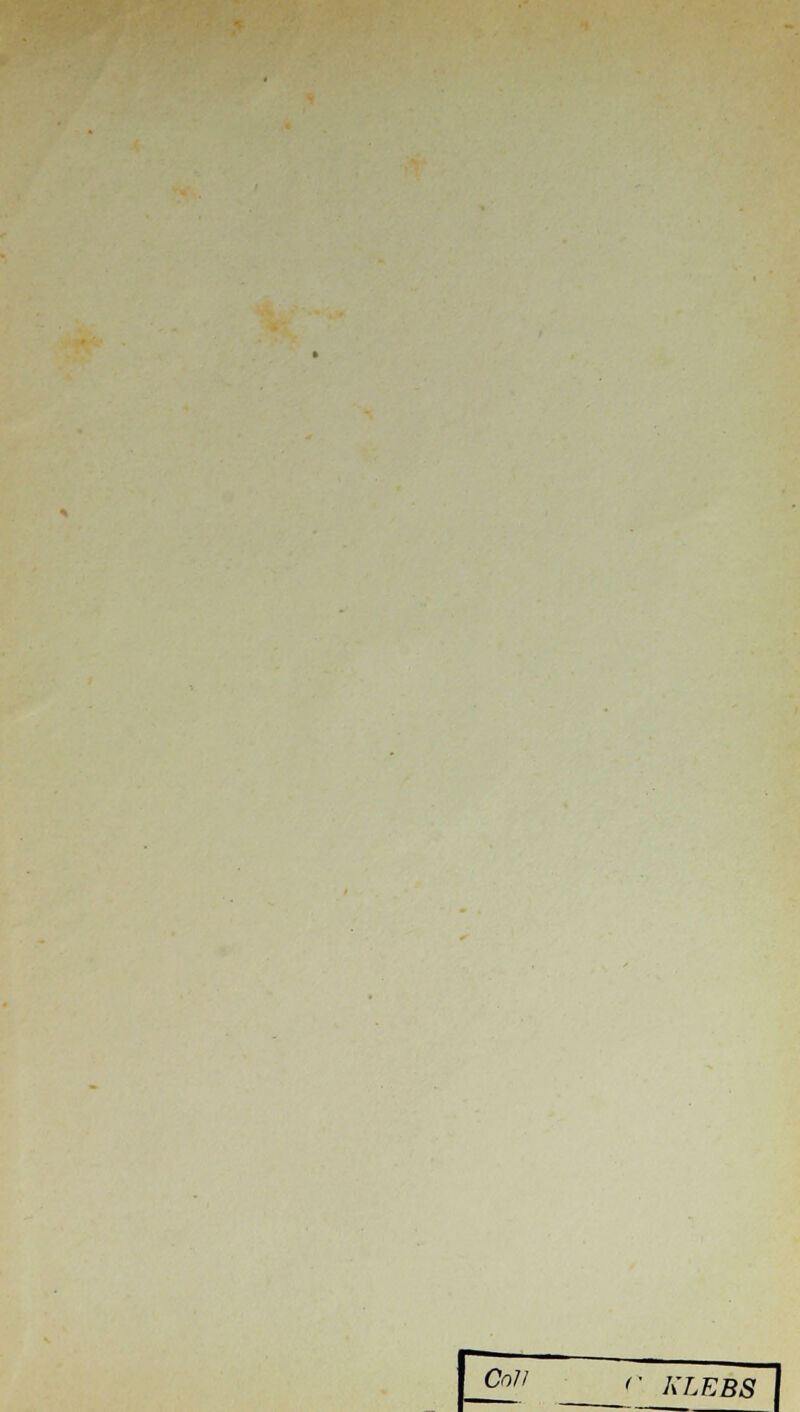 ., Col] f KLEBS I