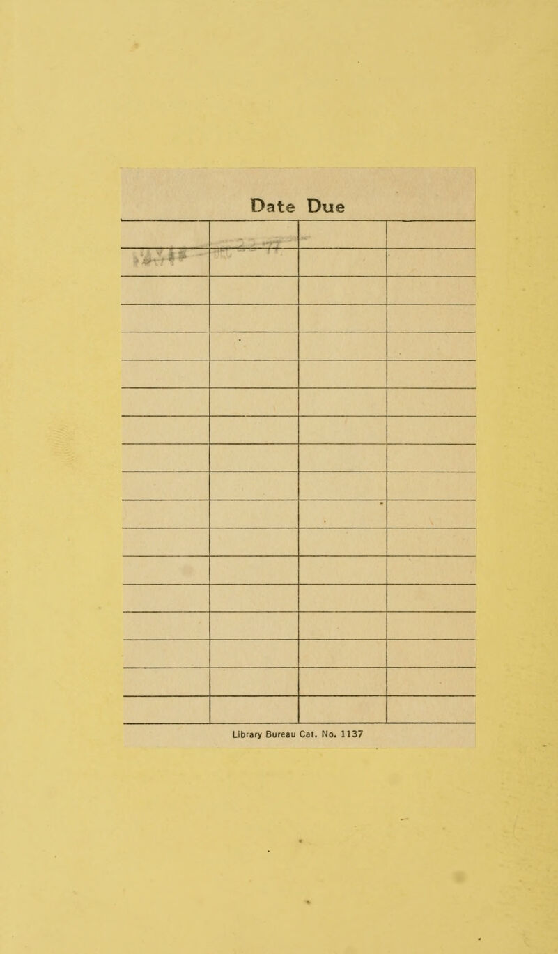 Date Due Library Bureau Cat. No. 1137