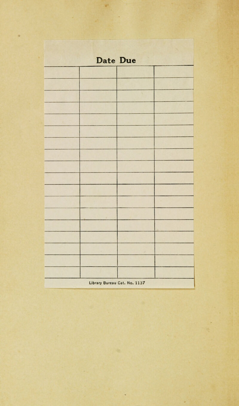 Date Due Library Bureau Cat. No. 1137