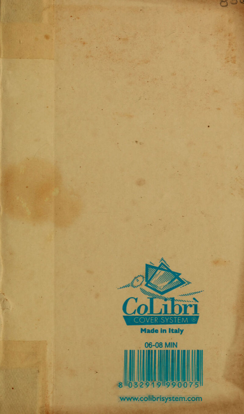 o^« .>*** COVER SYSTEM Made in Italy 06-08 MIN 8 032919 '990075 www.colibrisystem.com