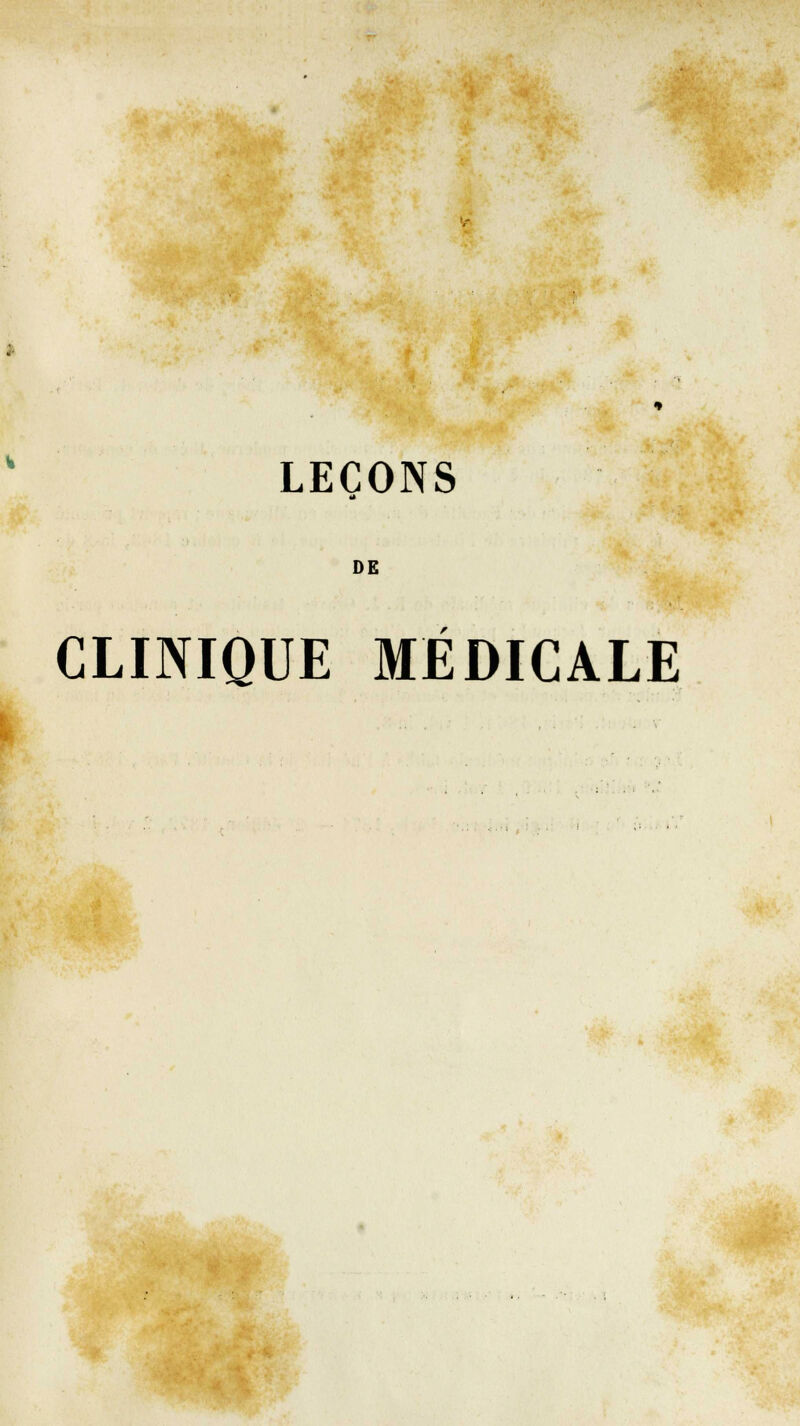 DE CLINIQUE MÉDICALE