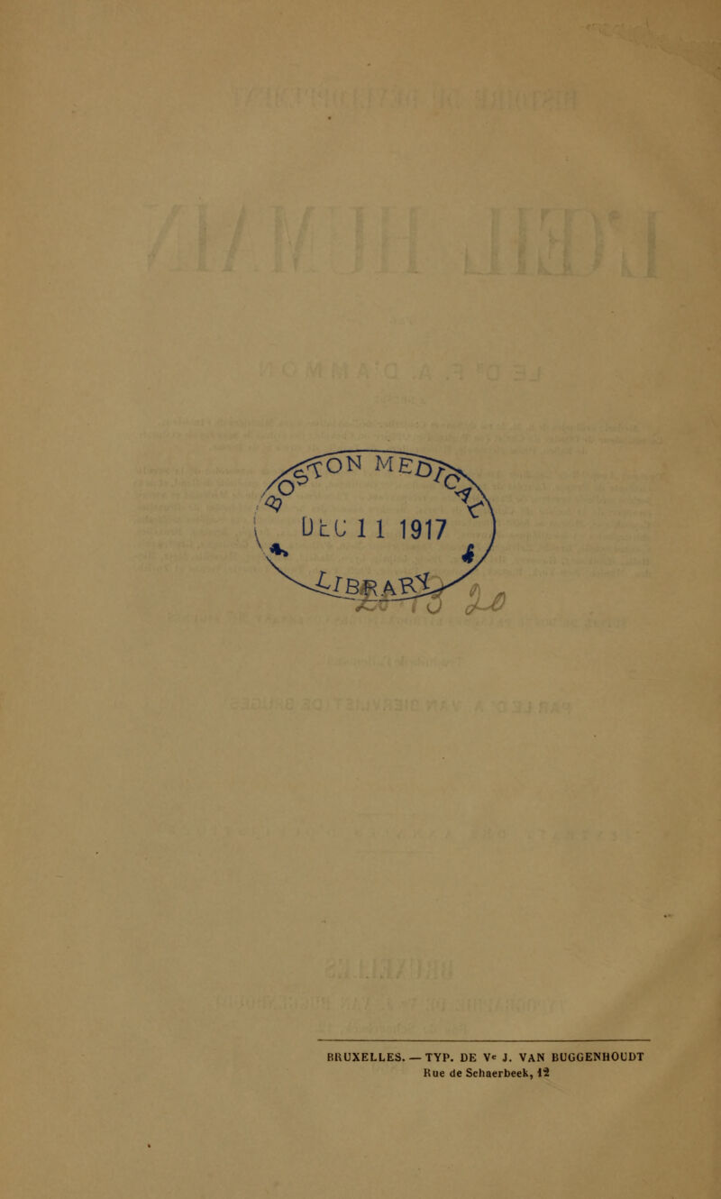 BRUXELLES. — TYP. DE V* J. VAN BUGGENHOUDT Rue de Schaerbeek, 12