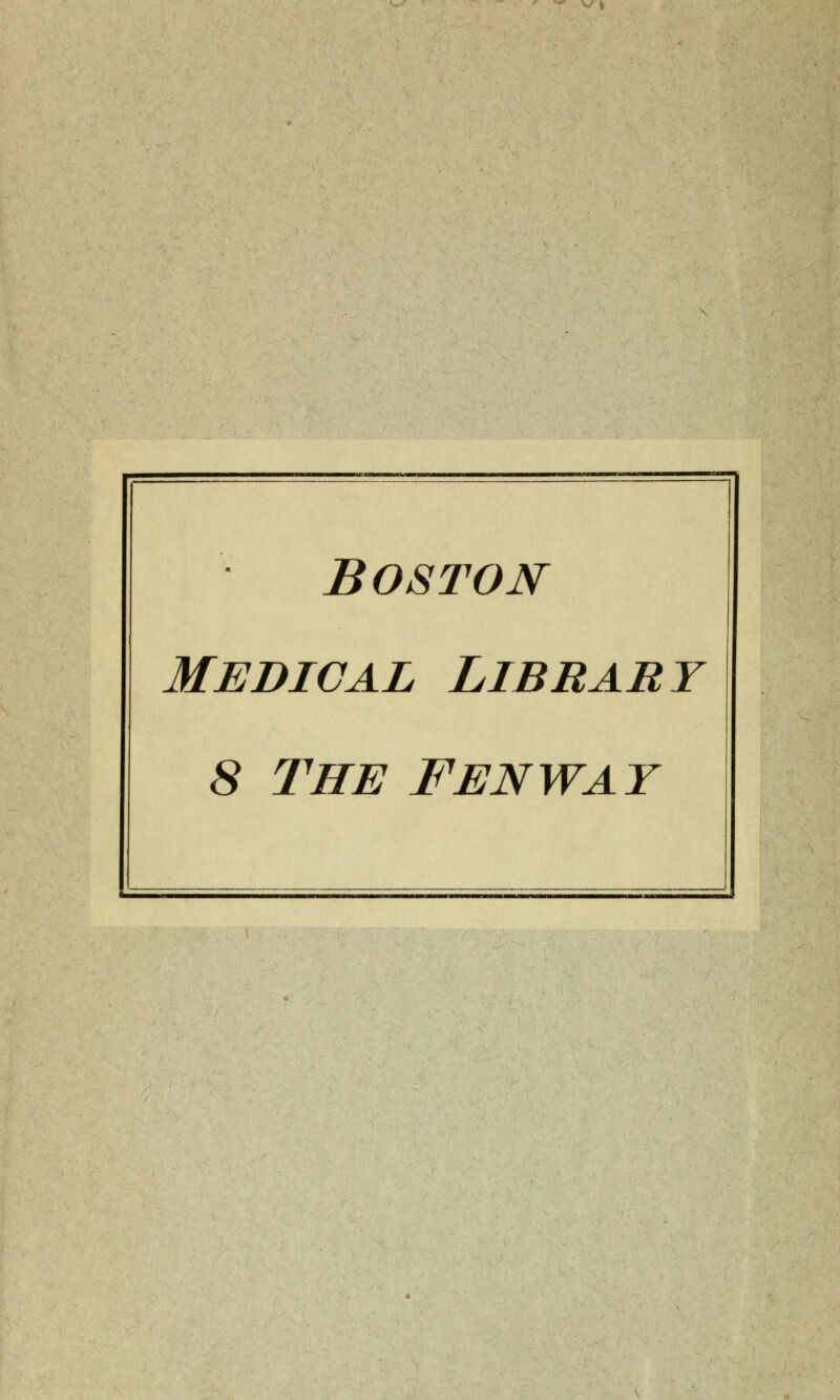 Boston medical lie bar y 8 THE FENWAY