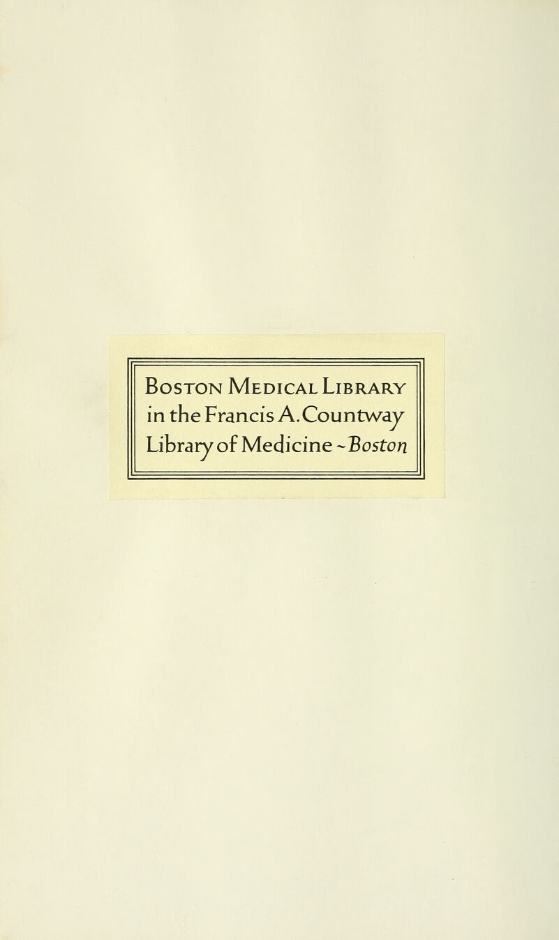 Boston Medical Library in the Francis A. Countwdv Library of Medicine -Boston