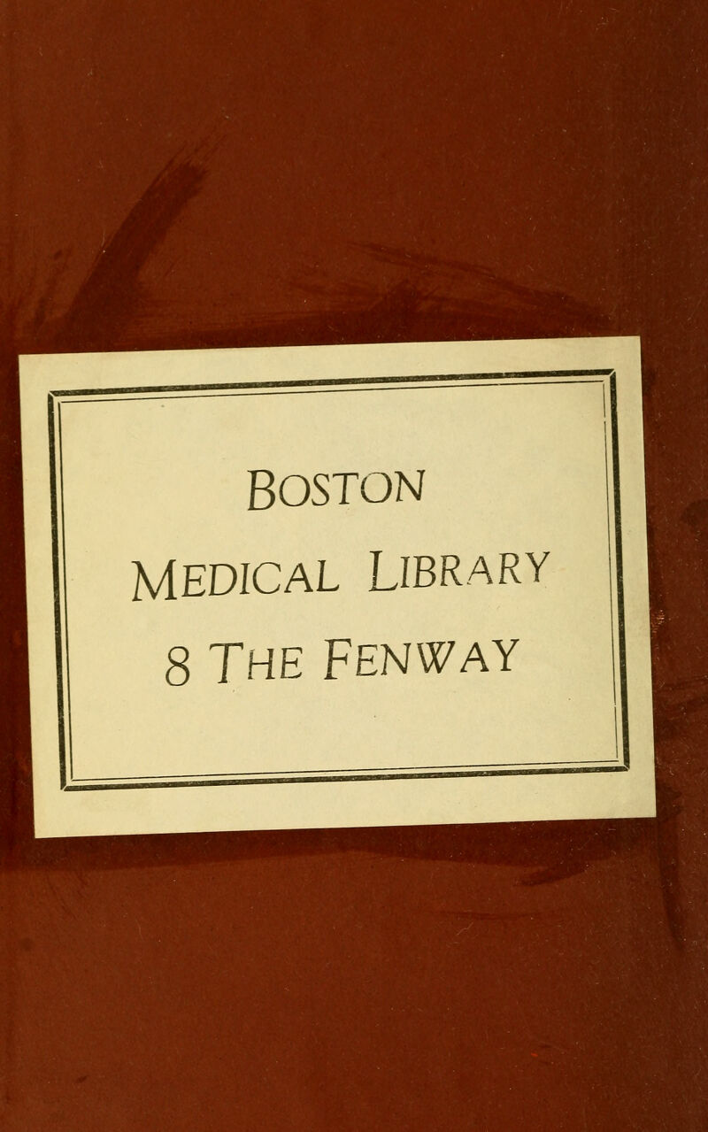 Boston Medical Library 8 The Fenway