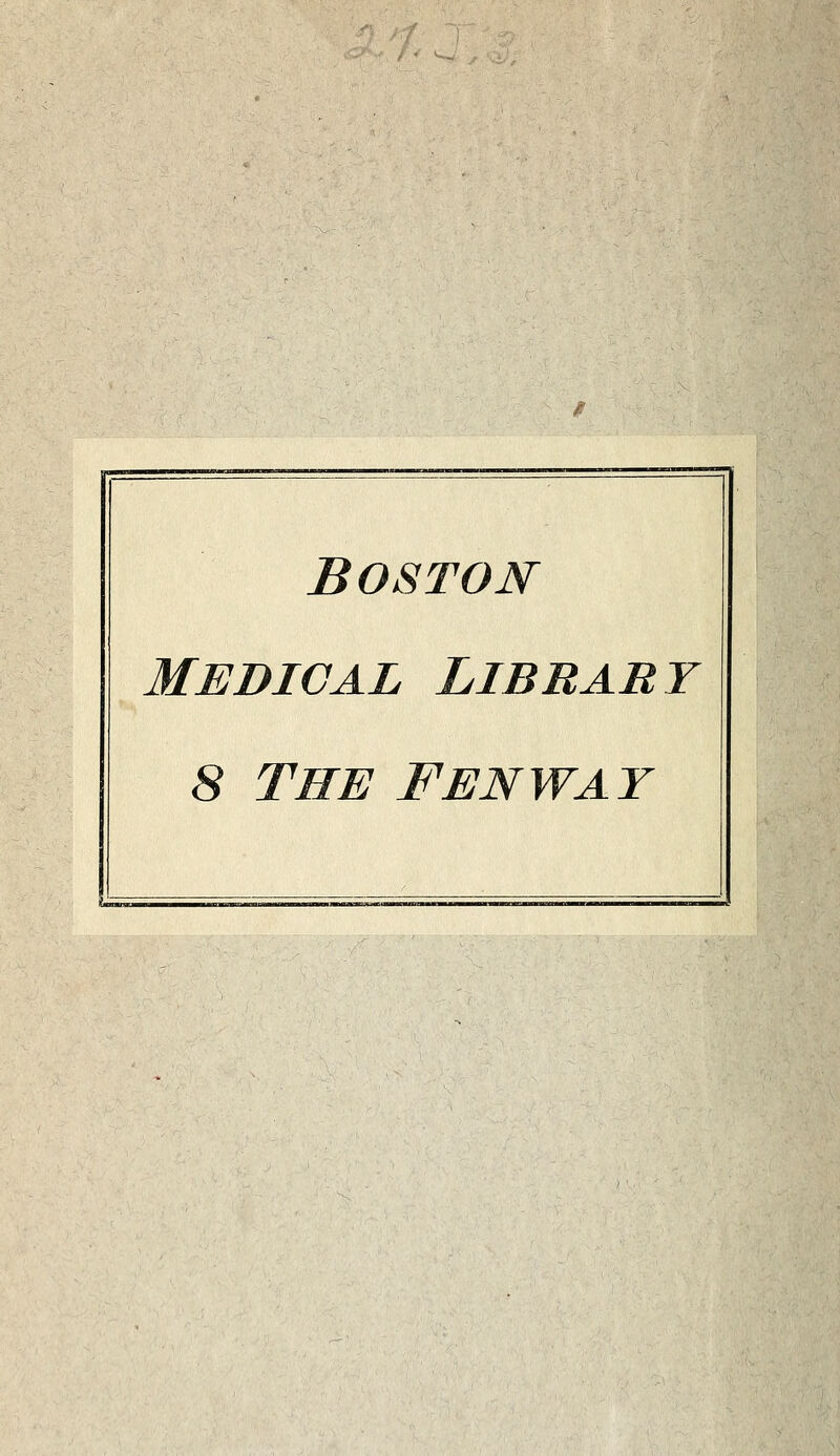 Boston medical libbary 8 the fenwat