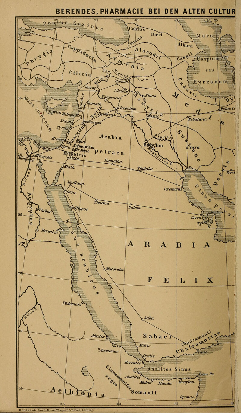 BERENDES.PHARMACIE BEI DEN ALTEN CULTUR liooörsuih. jVnsta.ltvonViTa£ner kDeT)es,Xerpzi&