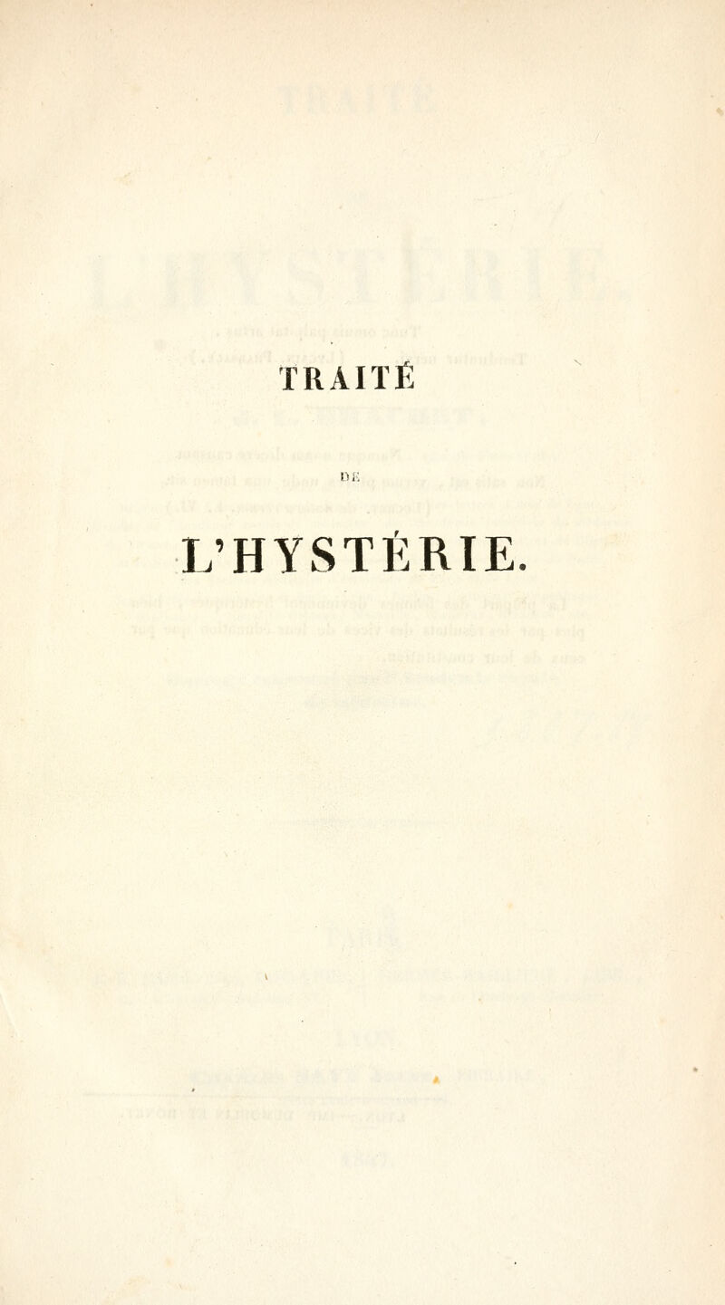 DK L'HYSTÉRIE
