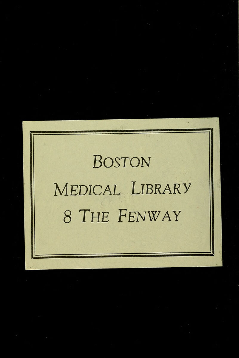 Boston Médical Library 8 The Fenway