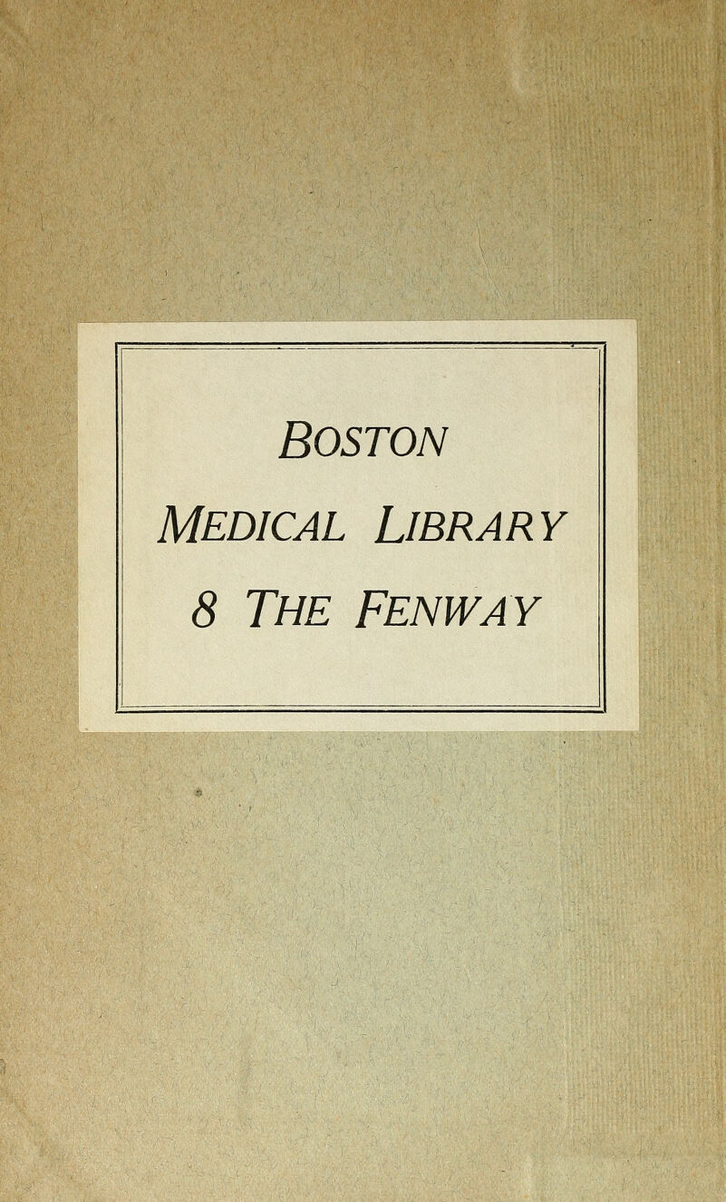 Boston Medical Library 8 The Fenway