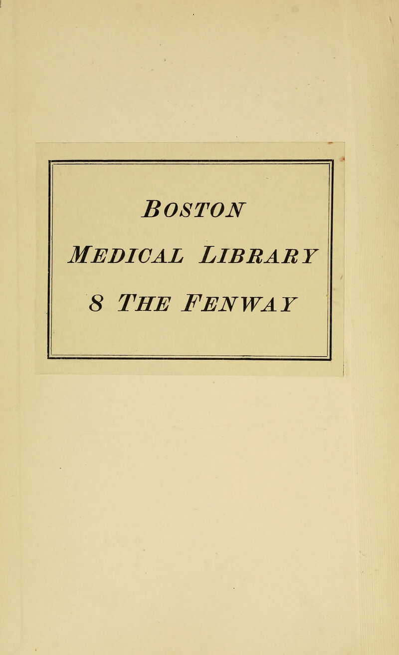 Boston Medical Library 8 The Fenway