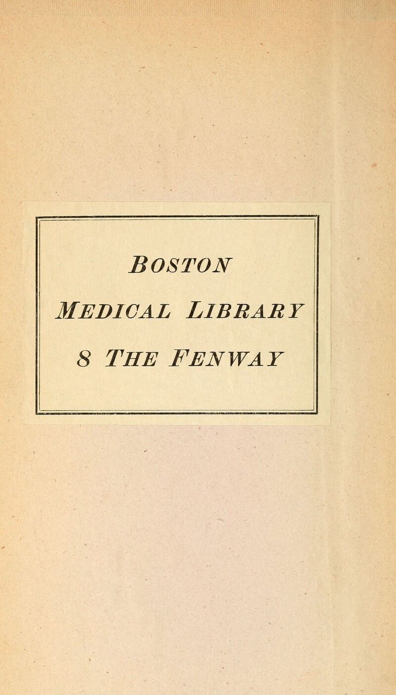 Boston medical libbabt 8 the fenway