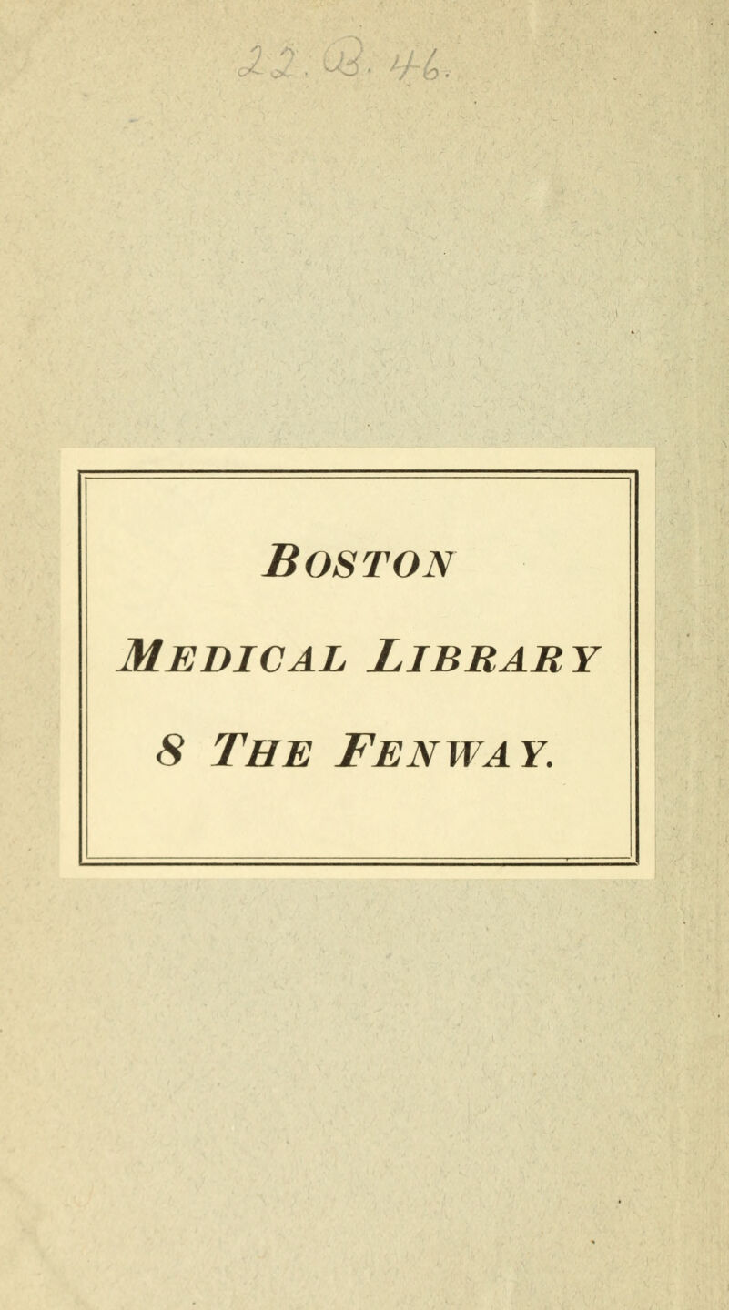Boston Médical Libraby 8 The Fenway.