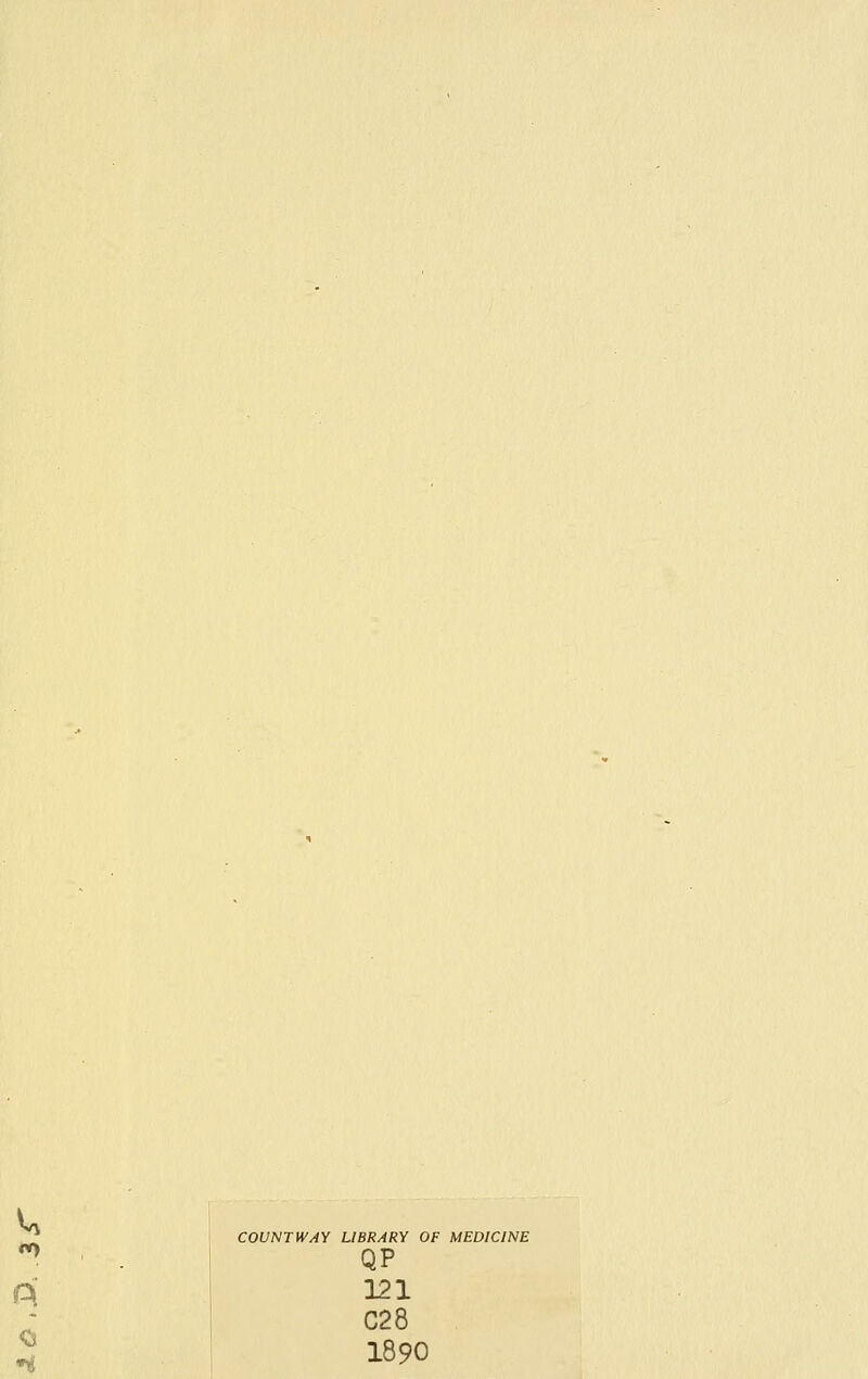 COUNT WAY LIBRARY OF MEDICINE QP 121 C28 1890