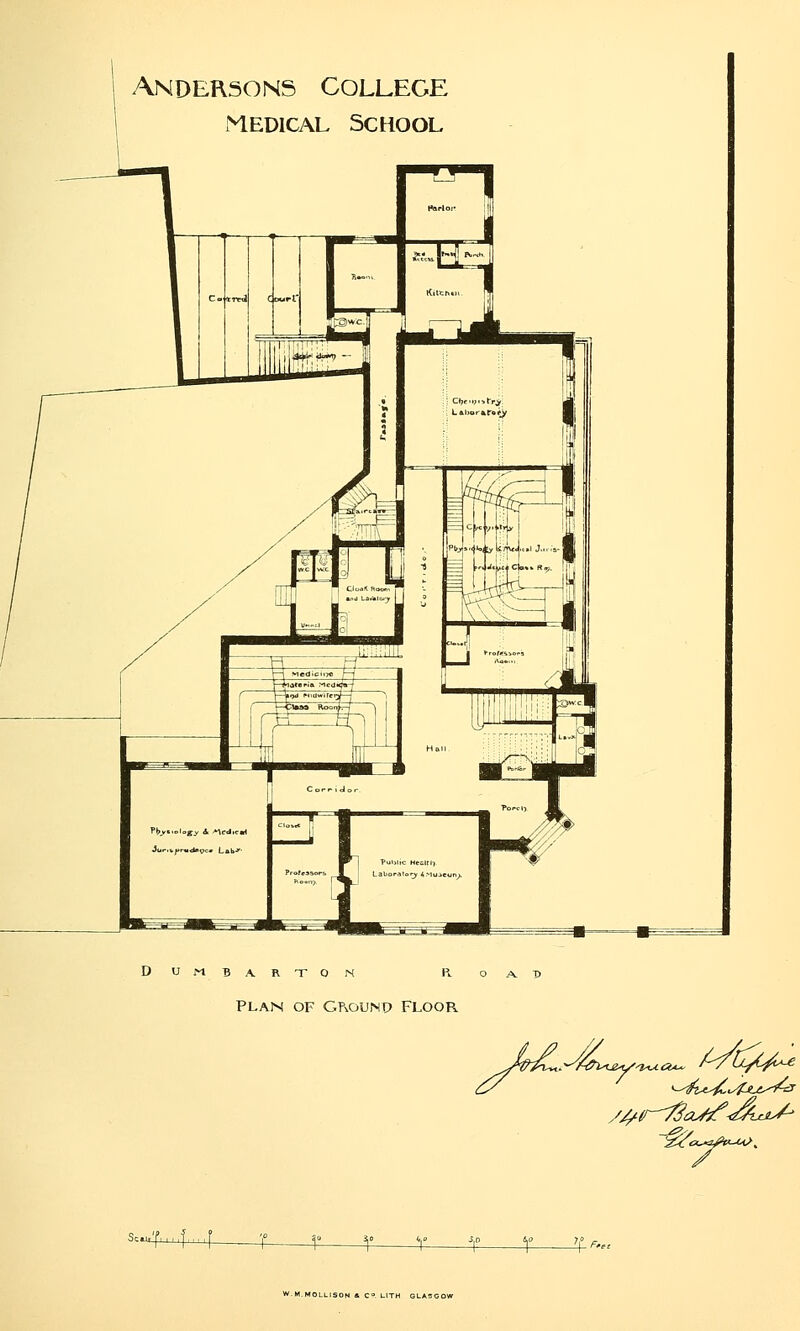 MEDICAL School D UMBARTON R. O A. Xl PLAN OF GFvOUNO FLOOR Ay[^y(^ H % 1 %