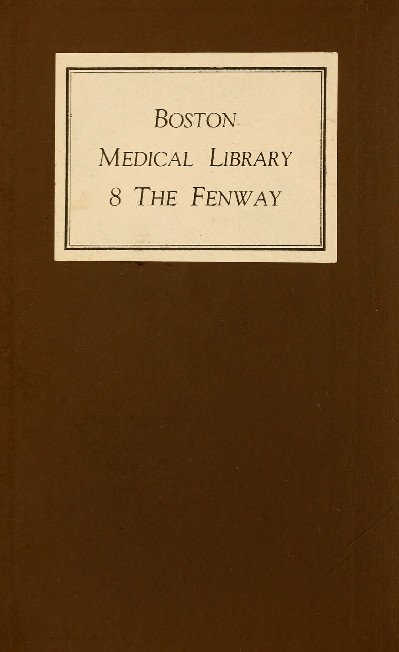 Boston Medical Library 8 The Fenway