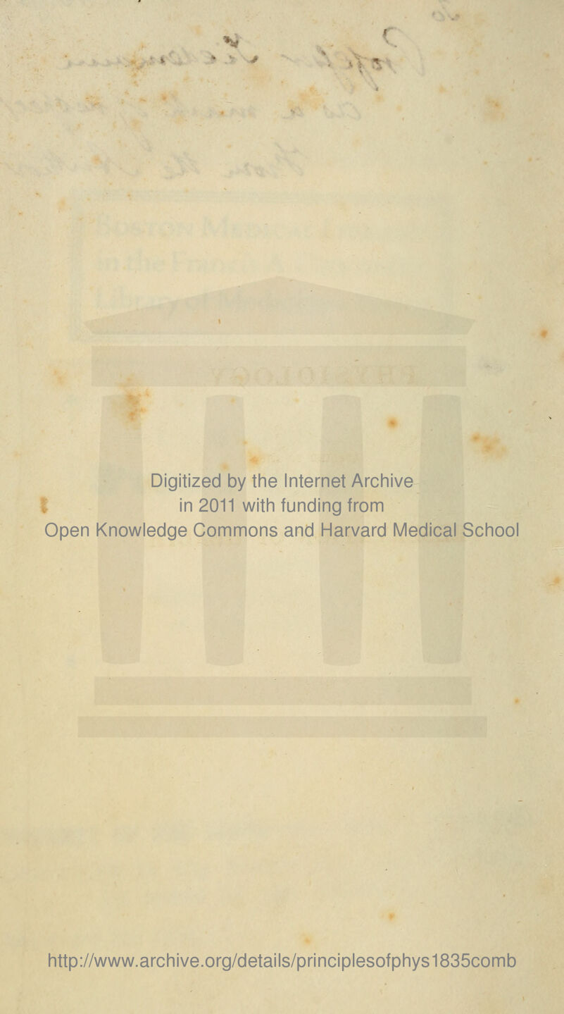 Digitized by the Internet Archive I in 2011 with funding from Open Knowledge Commons and Harvard Medical School http://www.archive.org/details/principlesofphys1835comb