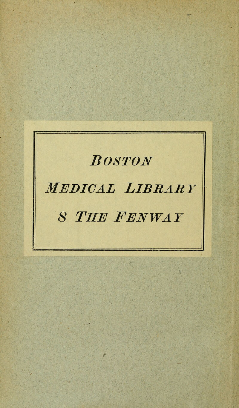 Boston medical libbaby 8 THE FENWAY