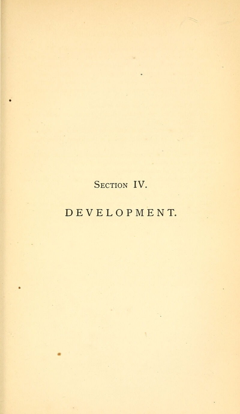 Section IV. DEVELOPMENT.