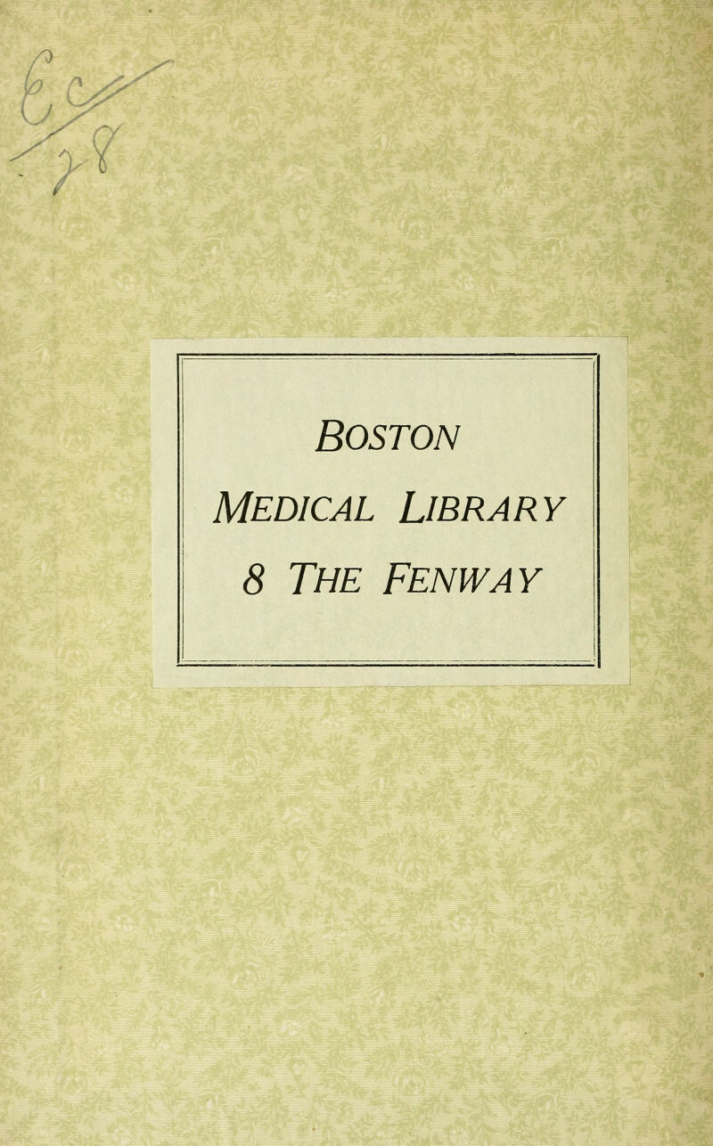 Boston Medical Library 8 The Fenway