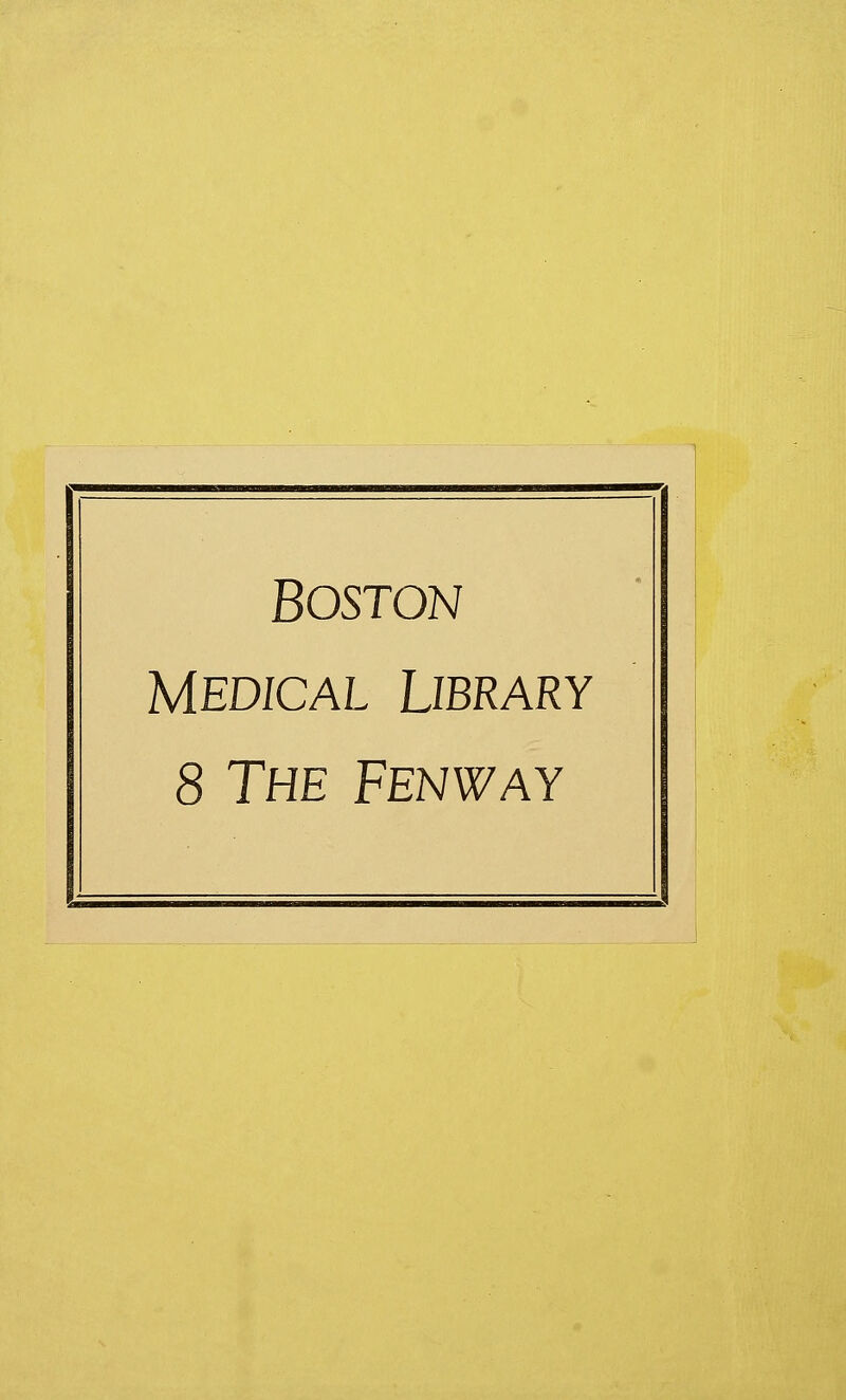 Boston Medical Library 8 The Fenway