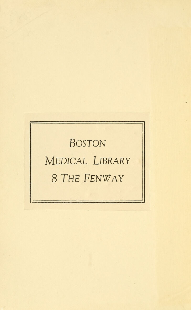 Boston Medical Library 8 The FenWay