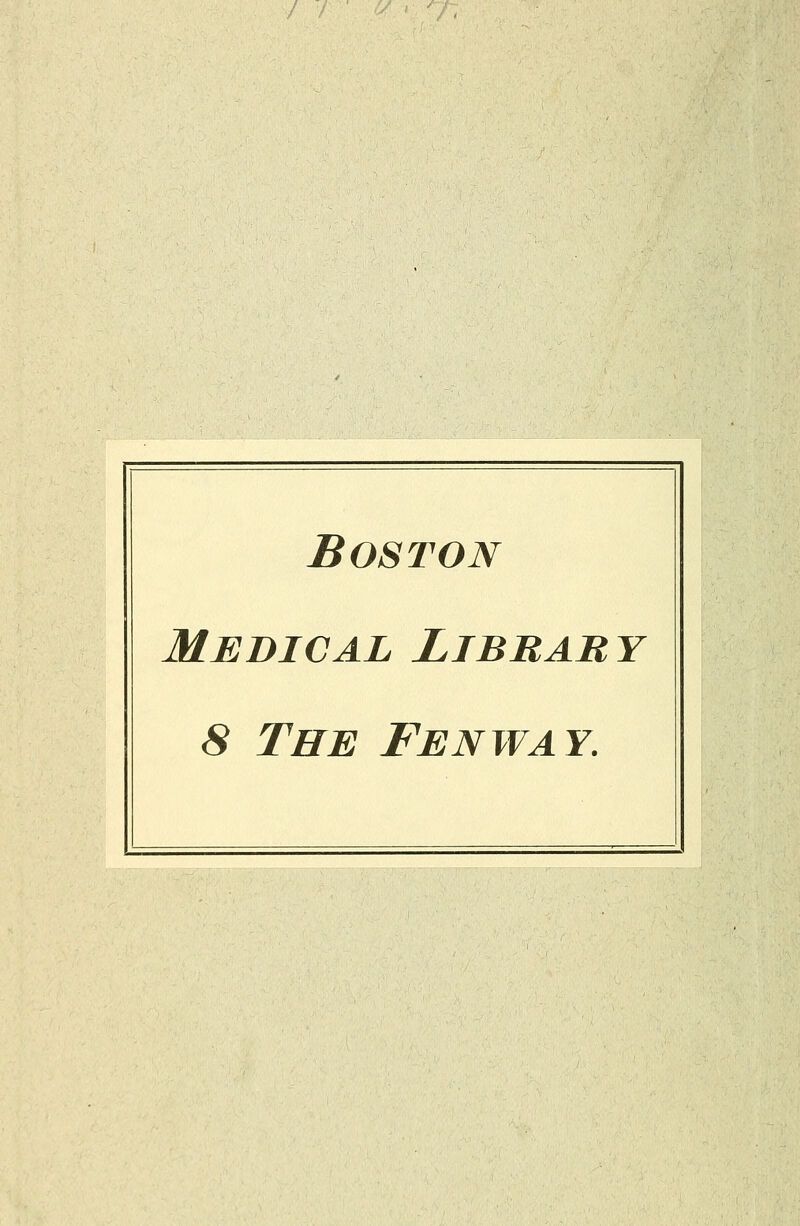 Boston Médical Libraby 8 The Fenway.