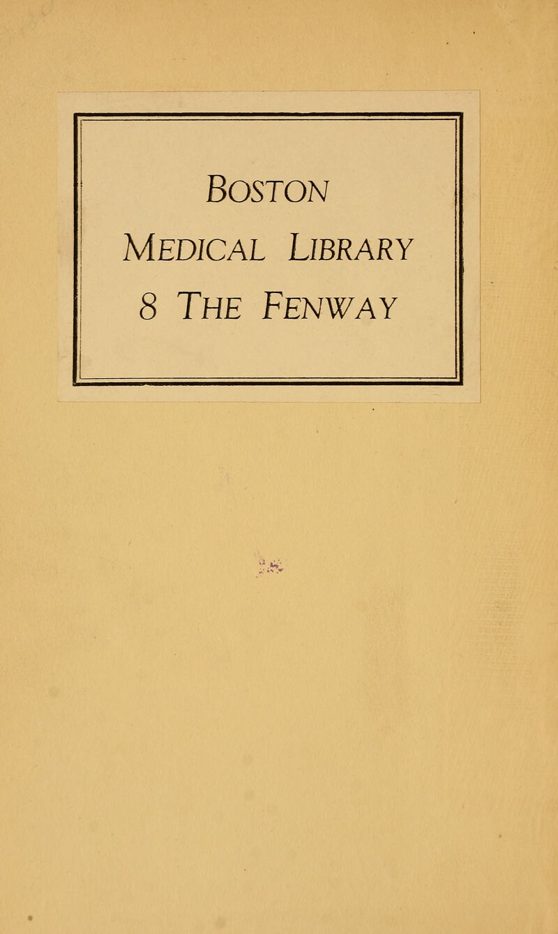 Boston Medical Library 8 The Fenway