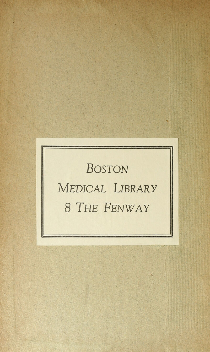 Boston Médical Library 8 The Fenway