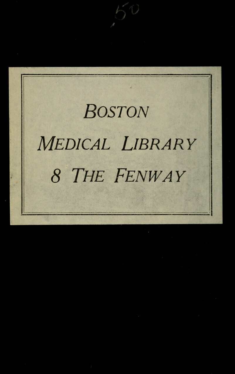 Boston Medical Library 8 The Fenway