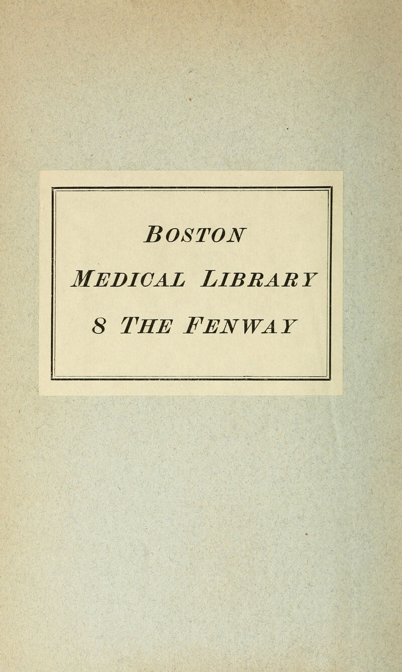 Boston medical librabt 8 the fenway