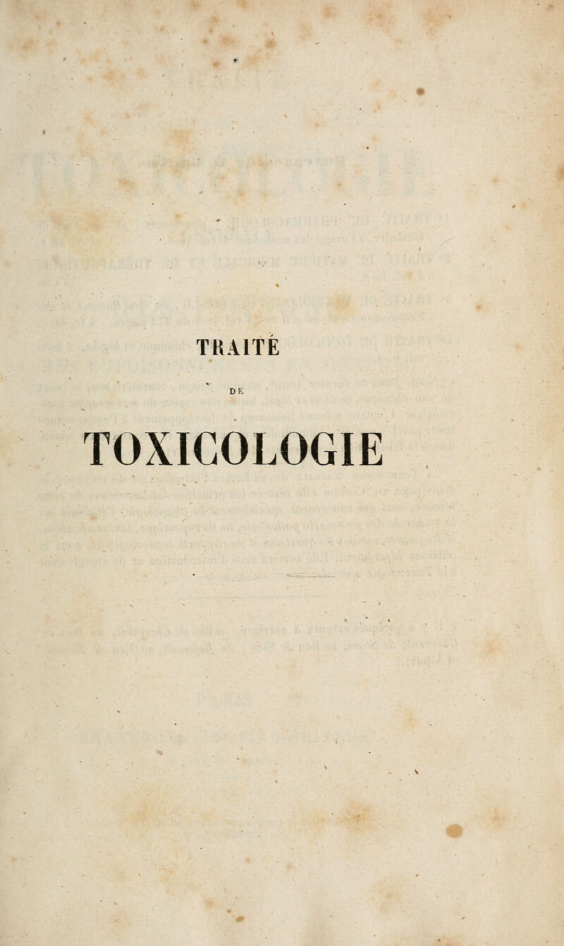 TOXICOLOGIE