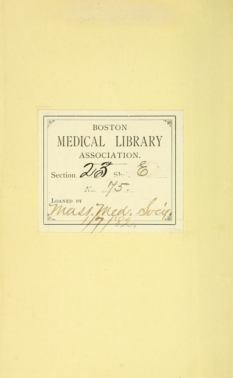BOSTON MEDICAL LIBRARY ASSOCIATION.