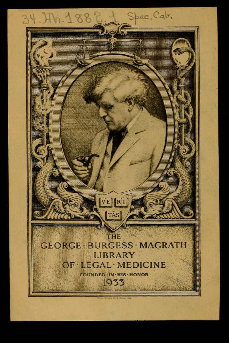 )H.KViA%?)C. iiC.Cctb', GEORGE* BURGESS^MAGRATH ^ OF^ LEGAL-MEDICINE FbttNOED IN HIS-HONOR 1953