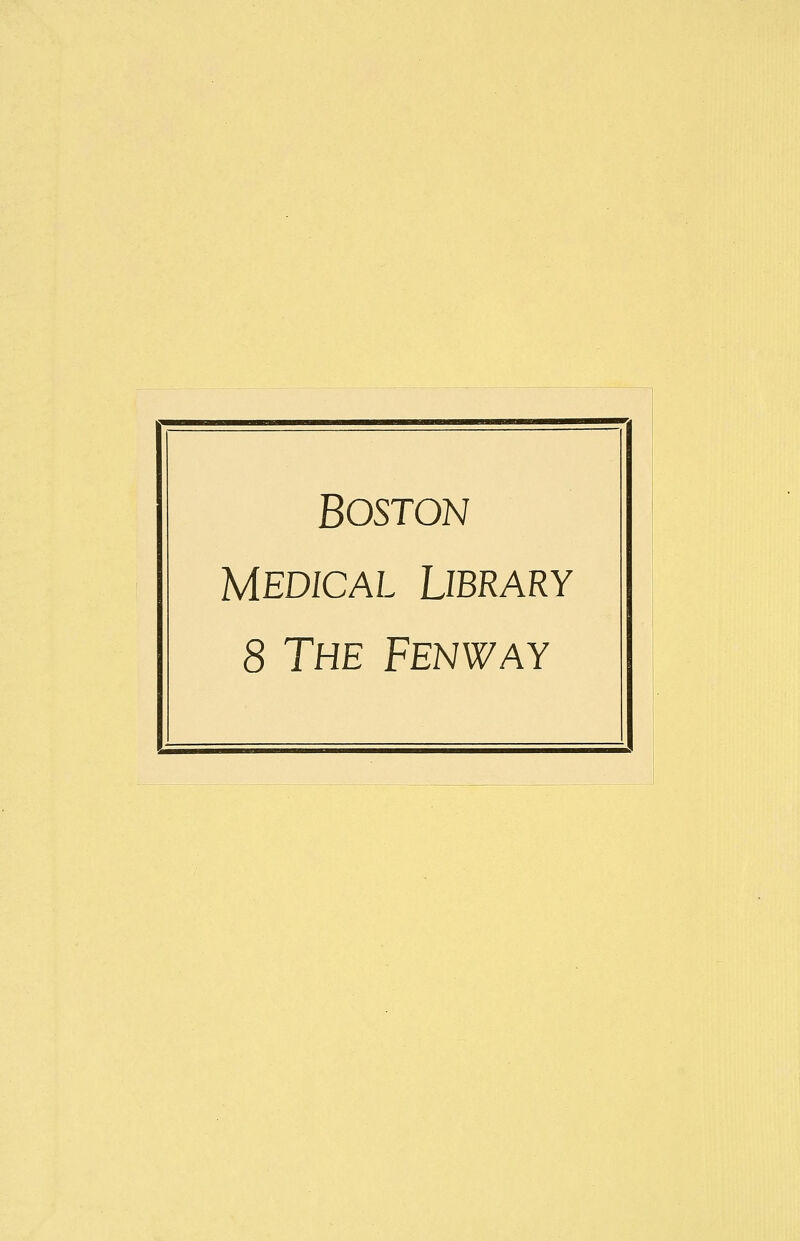 Boston Medical Library 8 The Fenway