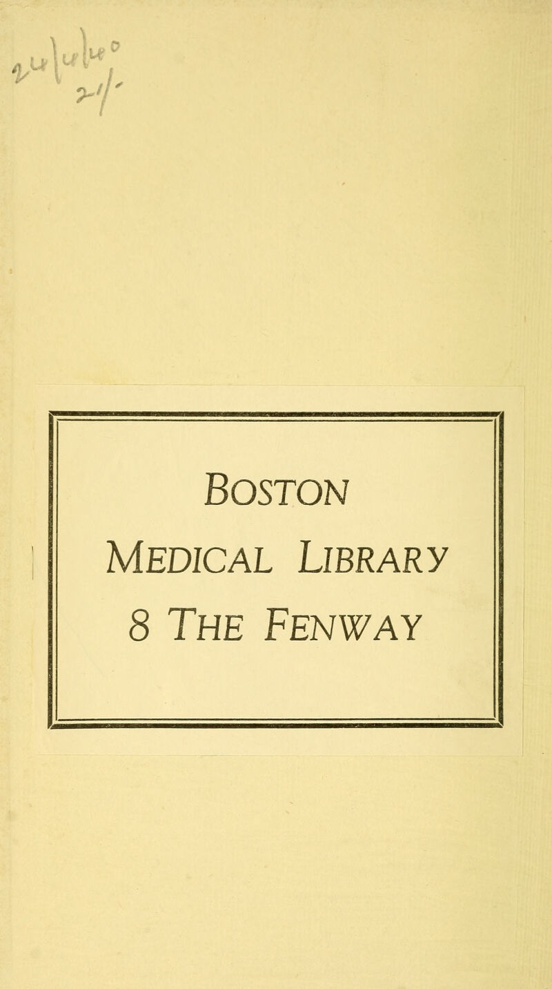 Boston Medical Library 8 The Fenway