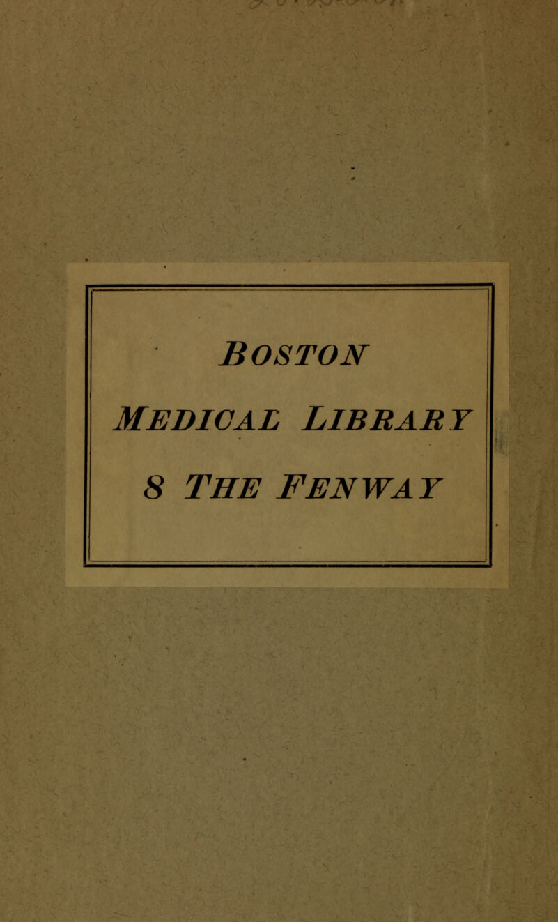 Boston medical librart 8 the fenway