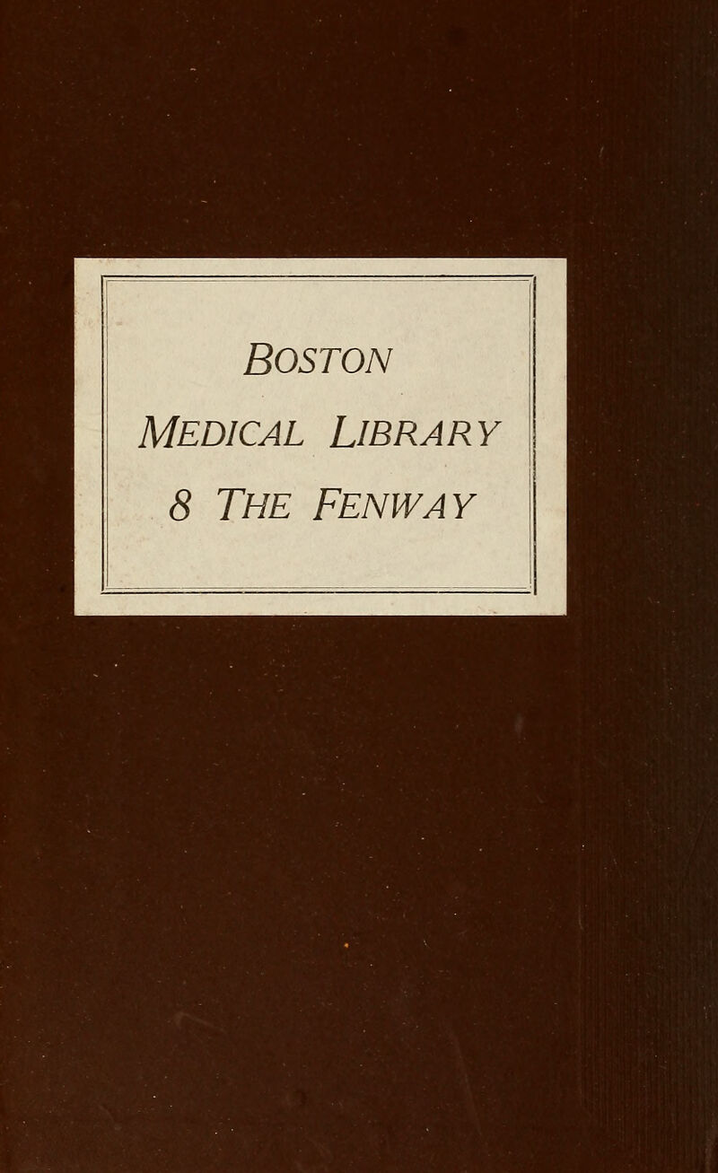 Boston Medical Library 8 The Fenway