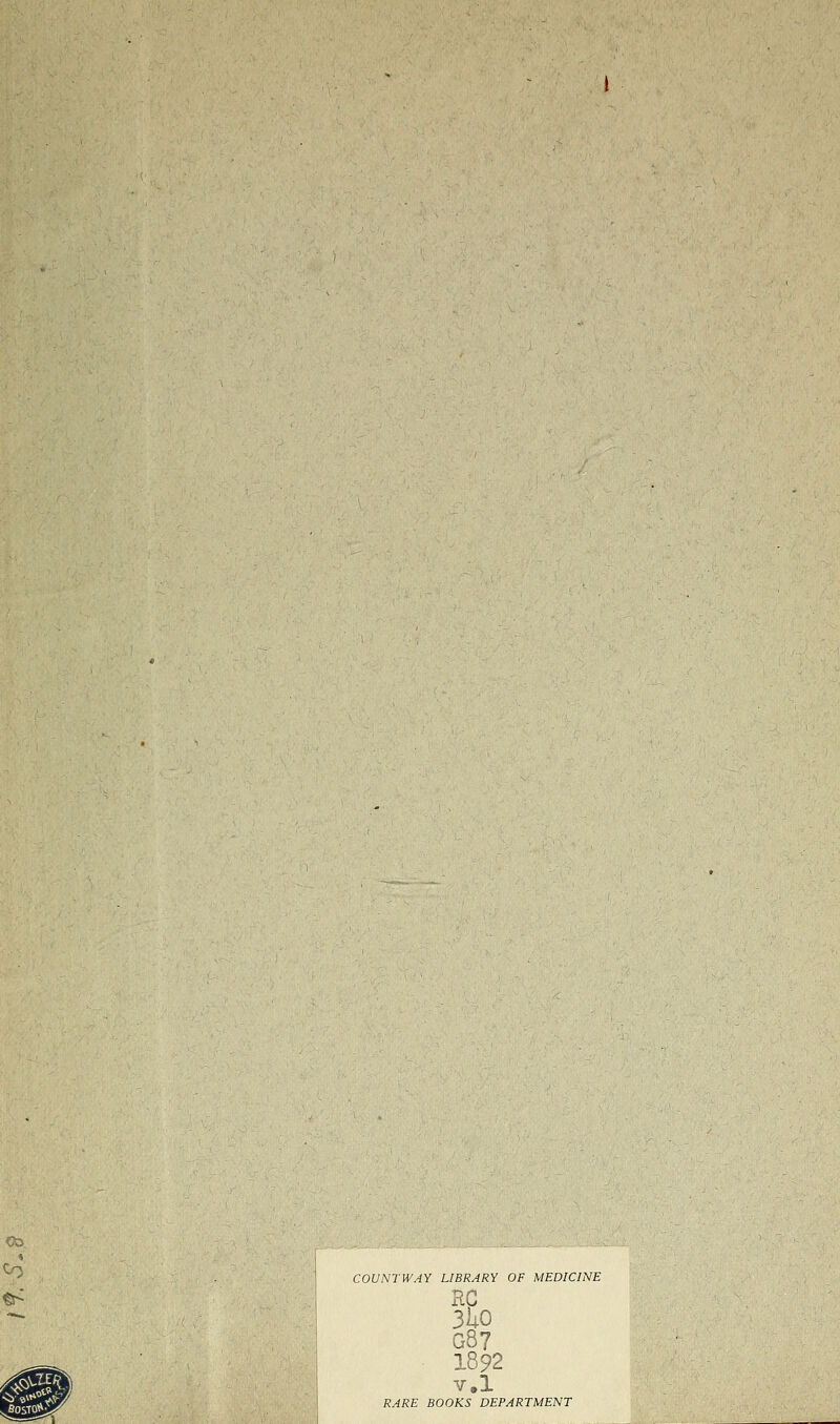 COUNTWAY LIBRARY OF MEDICINE RC 3U0 g87 1892 RARE BOOKS DEPARTMENT