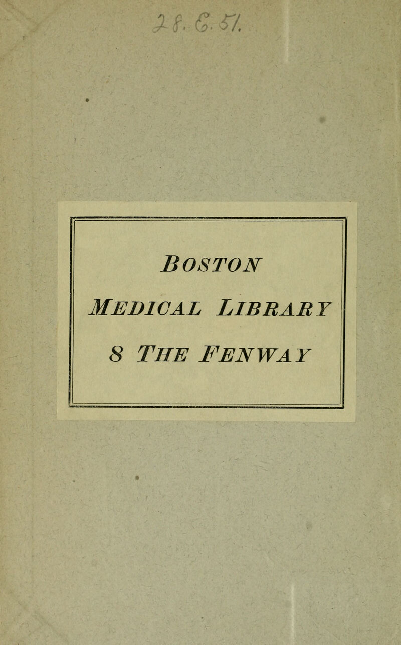 Boston Medical Library 8 the fenway