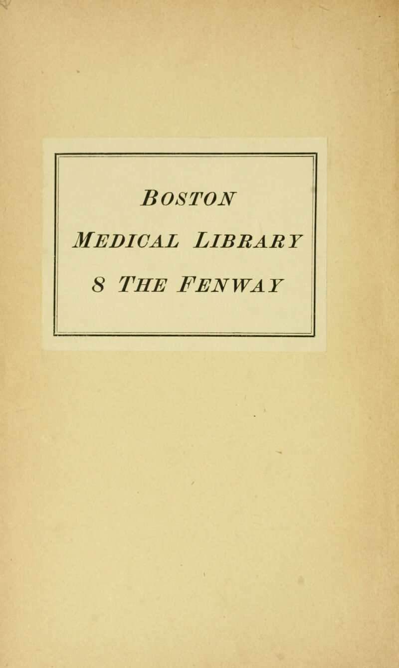 Boston Medical Library 8 the fenway