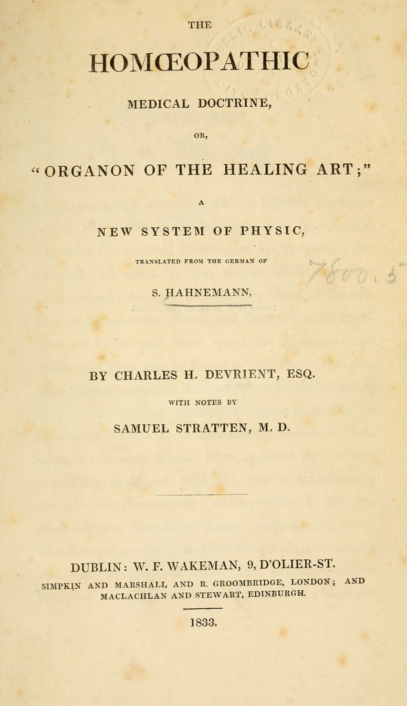 Organon of the Medical Art: Hahnemann, Samuel, O'Reilly