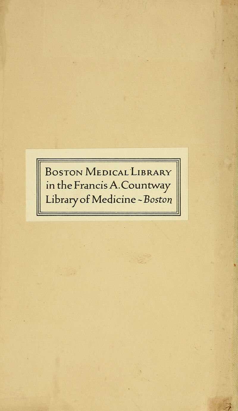 Boston Medical Library in the Francis A.Countway Library of Medicine -Boston