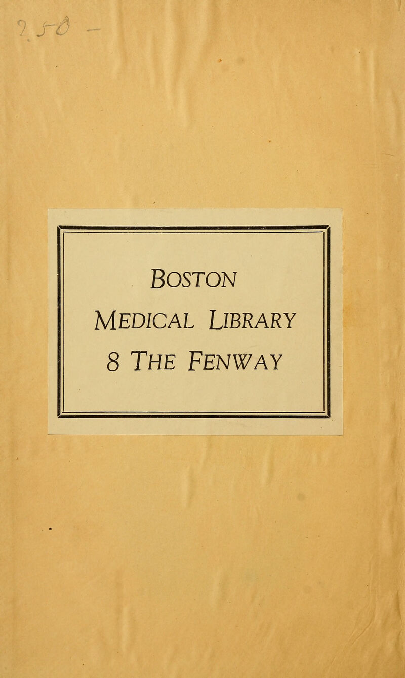 Boston Medical Library 8 The Fenway