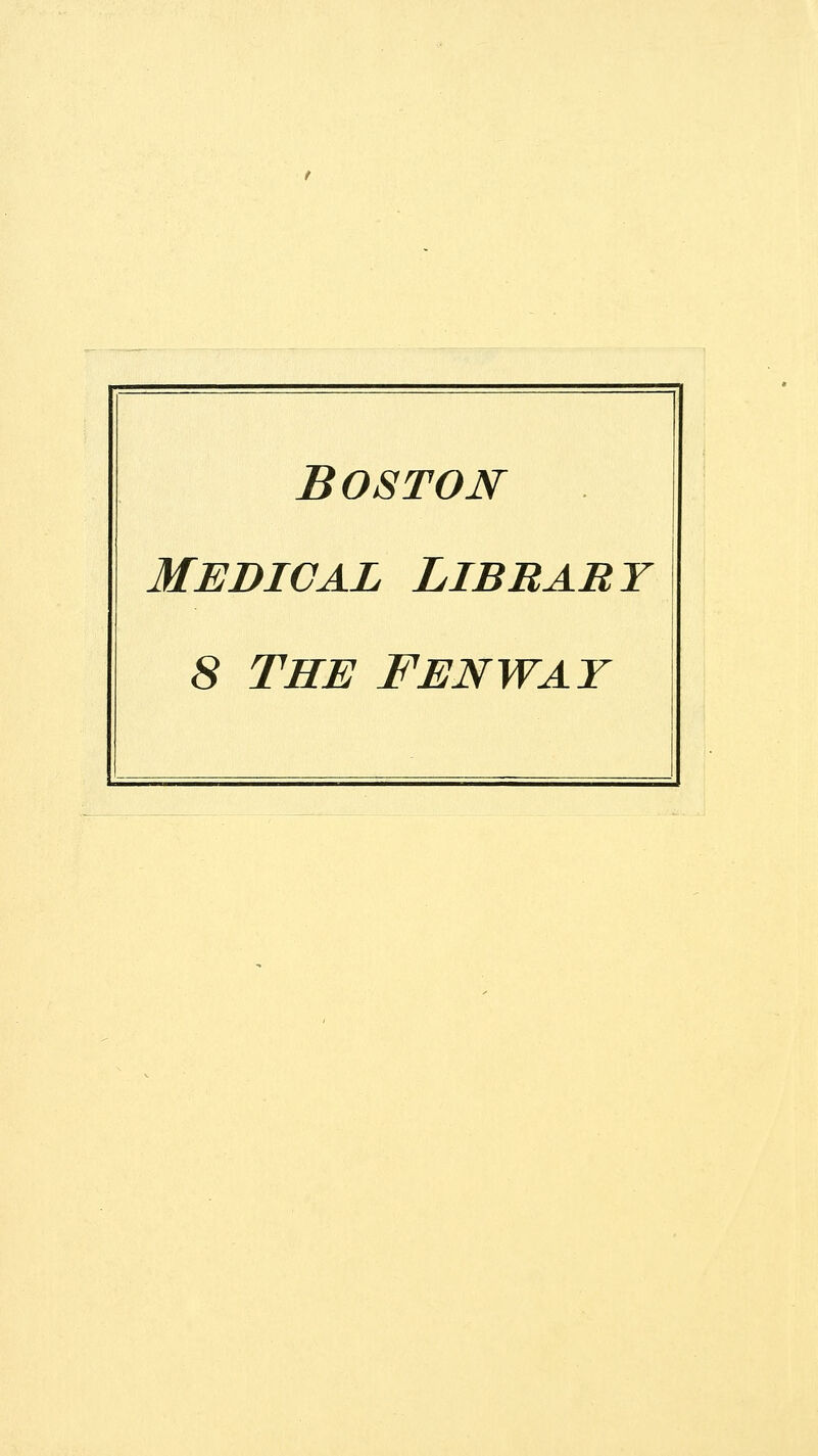 Boston Medical Library 8 the fenway