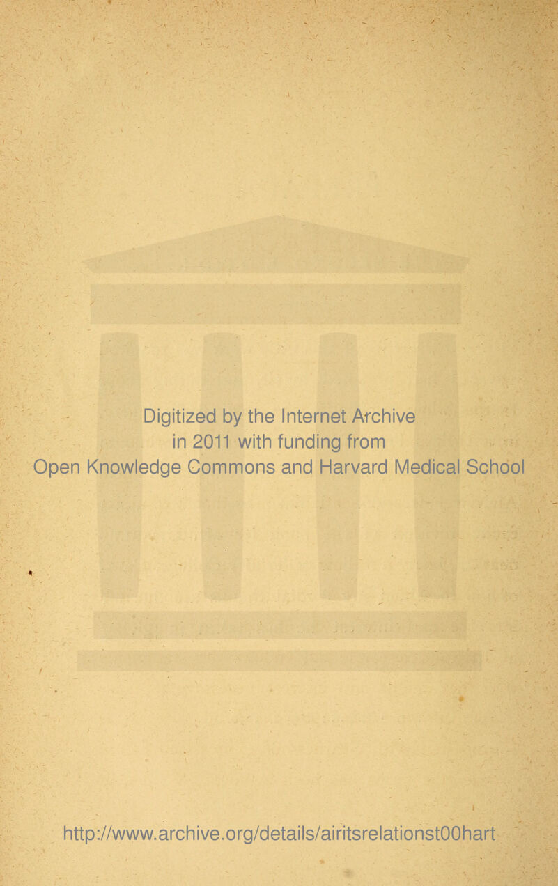 Digitized by the Internet Arciiive in 2011 with funding from Open Knowledge Commons and Harvard Medical School http://www.archive.org/details/airitsrelationstOOhart