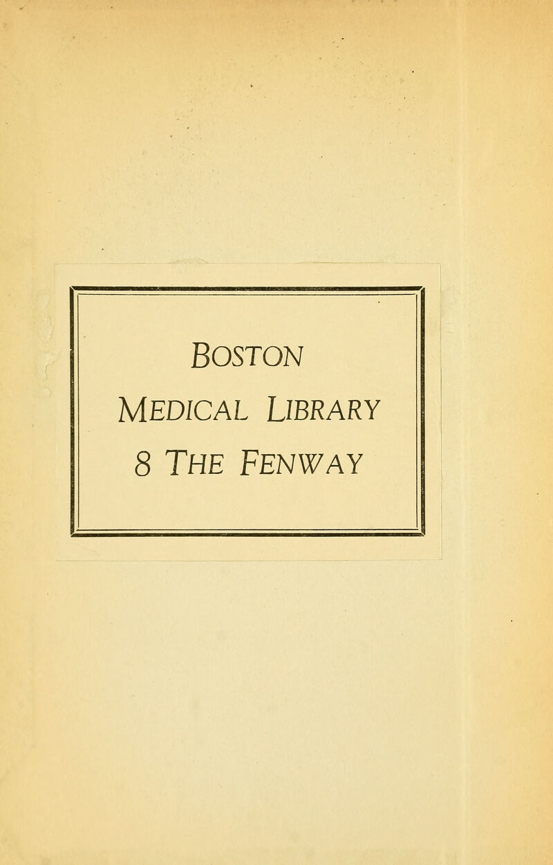 Boston Medical Library 8 The Fenway